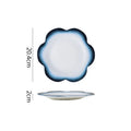 Axyaa Flower Shape Ceramic Plate for Desserts, Cakes, Pasta, Sushi - Molecular Cuisine Tableware