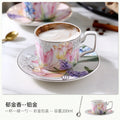 Axyaa Elegant Gold Ceramic Coffee Cup Set | European Luxury Tea Cups