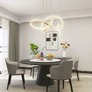 Axyaa LED Circle Pendant Chandelier for Dining Room Kitchen Bar - Modern Indoor Lighting