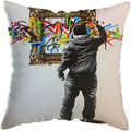 Axyaa Graffiti Street Art Pillow Covers - Home Decoration Lions David Lips Cover