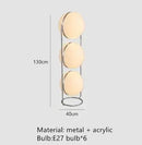 Axyaa White Bubble LED Floor Lamp - Nordic Silver Design
