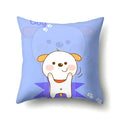 Axyaa Geometric Cat Dog Print Polyester Pillow Cover 45x45cm
