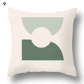 Axyaa Green Leaf Geometric Print Decorative Pillowcase for Home & Office