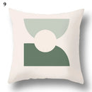 Axyaa Green Leaf Geometric Print Decorative Pillowcase for Home & Office