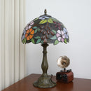 Axyaa 12“ Stained Glass Table Lamp - Bedroom, Living Room, Office Decor