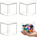 Axyaa Clear Acrylic Cube Storage Box 10x10x10cm Transparent Display Organizer