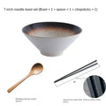 Axyaa Ceramic Ramen Bowl Soup Bowl Set: Creative Tableware for Home