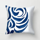 Blue Pattern Cushion Cover 45*45cm Pillowcase for Bedroom Sofa Home Decor by Axyaa
