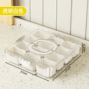 Axyaa Snackle Box: Clear Divided Serving Tray with Lid and Handle