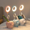 Axyaa Elephant LED Table Lamp - Three Color Temperature Adjustable Eye Protection Table Lamp