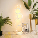 Axyaa Nordic Ring Floor Lamp Remote Control Dimming Standing Light