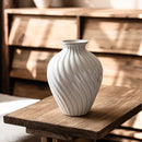 Axyaa Luxury Threaded Ceramic Desktop Hydroponic Vase - French Light Relief Ornament