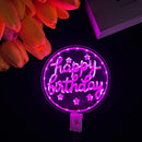 Axyaa LED Cake Topper Night Light, Happy Birthday & Valentine's Day Cake Decoration