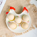 Axyaa Cute Chi Egg Tray Refrigerator Holder Irregular Storage Breakfast Plate