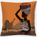 Ethnic African Women Pillowcase by Axyaa | Polyester Cushion Cover for Car & Sofa