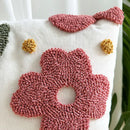 Axyaa Floral Embroidery Throw Pillow Case - 45X45 Decorative Cushion Cover