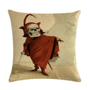 Axyaa Halloween Skull Linen Pillowcase 45*45cm