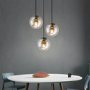 Axyaa Modern Glass Chandelier Gold Silver Amber Glass Suspension Lamp