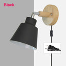 Axyaa Nordic Wooden Wall Light with 6 Colors for Living Room & Bedroom