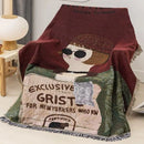 Axyaa Cartoon Couple Design Sofa Cover: Durable Artistic Blend for Stylish Home Decor