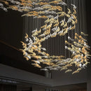 Axyaa Crystal Chandelier: Modern Luxury Lighting for Living Room.