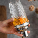 Axyaa Stainless Steel Cocktail Shaker Glass with Braided/Pineapple Pattern Filter Lid