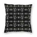 Axyaa Hail Satan Pattern Sofa Cushion Cover Pillowcase Home Decoration Party Car Bedding