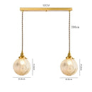 Axyaa Clear Glass LED Pendant Light, Copper Nordic Hanging Lamp for Home Decor