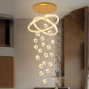 Axyaa Crystal Chandelier for Modern Home Stair, Living Room, Dining Room Lighting