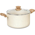 Axyaa Non-stick Soup Pot with Induction Cooking and Double-battery Wood Handle
