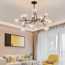 Axyaa Glass Ball LED Chandelier Pendant Lamp - Minimalist, Modern Lighting Fixtures
