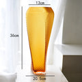 Axyaa Frosted Leaning Tower Glass Vase: Simple & Elegant Decor Item