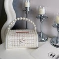 Axyaa Tissue Box: European & American Style, Handmade with Pearls, Ins Style Fabric