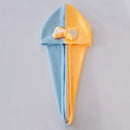 Axyaa Coral Fleece Bow Hair Cap - Quick Dry Shower Cap for Girls