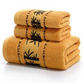 Axyaa Bamboo Towel Set: 2 Hand Face Towels, 1 Big Bath Towel for Cold Feeling, Sport Use