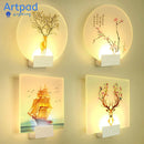 Axyaa Modern Romantic Wall Lamp LED - Nordic Design for Bedroom, Stair, Porch