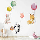 Axyaa Animal Balloon Nursery Wall Sticker Decal for Children's Bedroom Decor