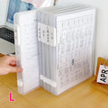 Axyaa Transparent Snap File Storage Box Set - Multi-purpose Magazine Holder