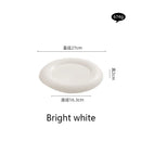 Axyaa White Pearl Dot Ceramic Steak Pasta Dessert Snack Plate Molecular Cuisine Tableware