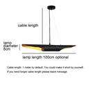 Axyaa Retro Black Pipe Chandelier with Matchstick Lampshade