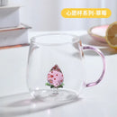 Axyaa 3D Cartoon Animal Glass Cup - Cute Single Layer Cup for Water, Coffee, Juice