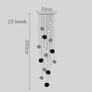 Axyaa Modern Stair Chandelier Pendant Light - LED Ceiling Lamp for Living Room