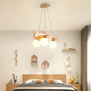 Axyaa Log Airplane Chandelier: Nordic Minimalist LED Pendant Lamp