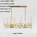 Axyaa Luxe Crystal Chandelier: Elegant Nordic Office & Living Room Pendant Lamp