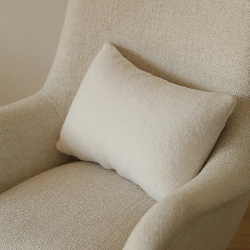 Axyaa Teddy Faux Fur Cushion Cover 30x50 Throw Pillow Cover White Sofa Decor