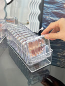 Axyaa Acrylic Clear Press On Nail Tips Organizer Display Manicure Box