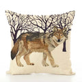 Squirrel Bird Bear Fox Animal Printed Cotton Linen Pillowcase by Axyaa