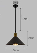 Axyaa Metal Pendant Light Industrial E27 Nordic Style for Kitchen Bar Dining Room