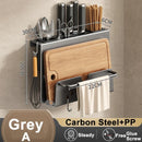 Axyaa Kitchen Knife Holder Wall Rack Chopsticks Organizer Hooks Storage Hanger