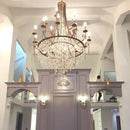 Axyaa Duplex Crystal Chandelier: Luxe Nordic French Light for Home Decoration